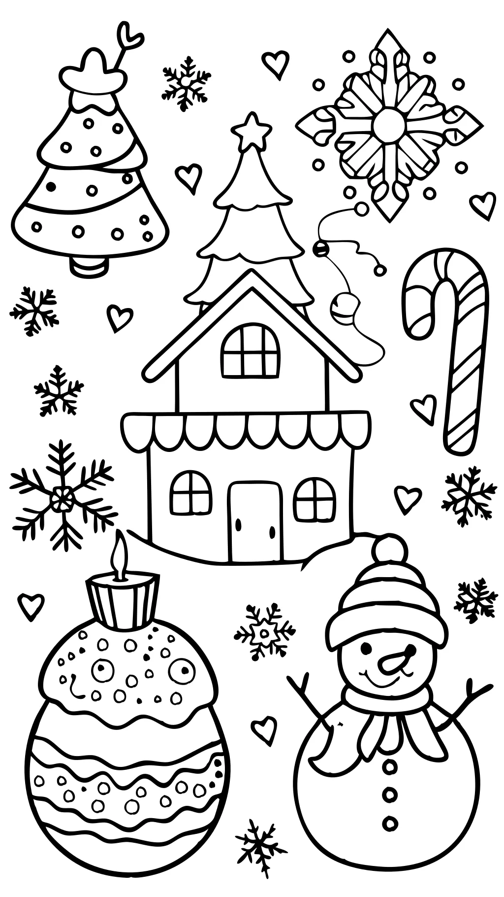 coloring pages christmas theme